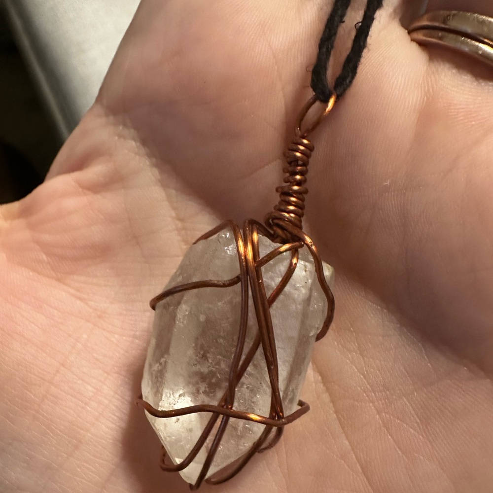 Wire Wrapped Quartz Pendant - Picture 8 of 8